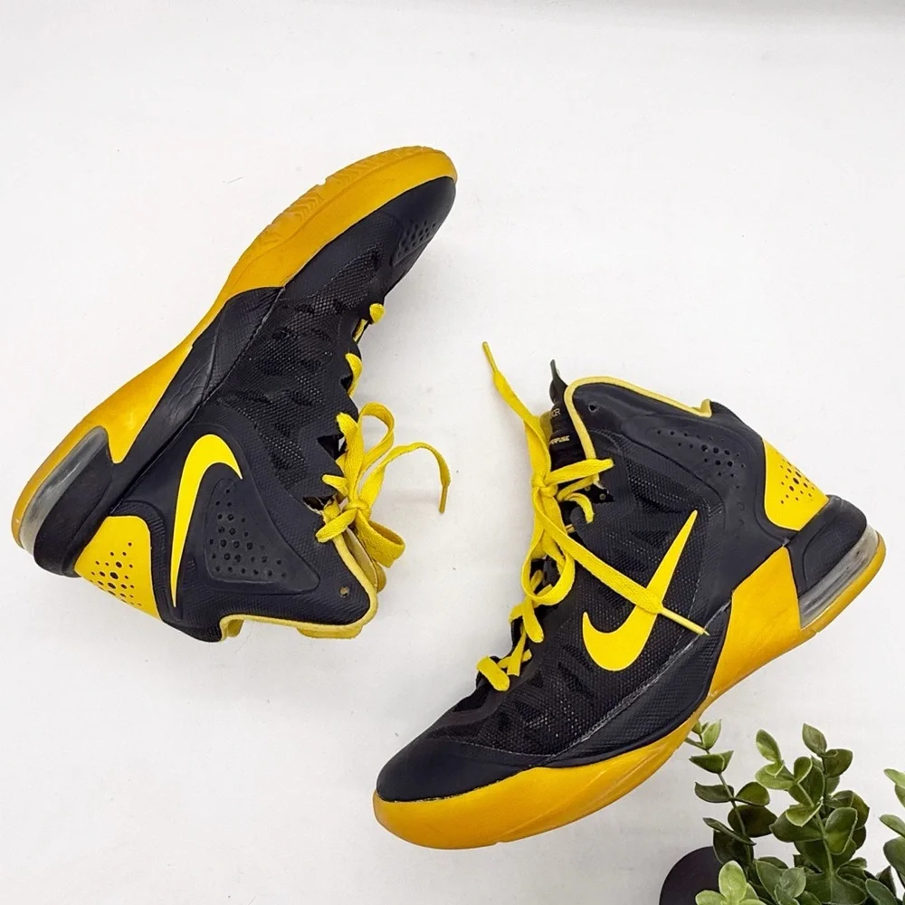Nike Zoom Hyperenforcer Basketball Shoe Mens Size 9.5 Black Yellow Athleisure